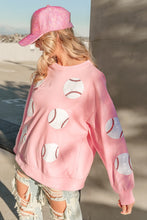 Load image into Gallery viewer, BiBi Sequin Baseball Patches French Terry Sweatshirt