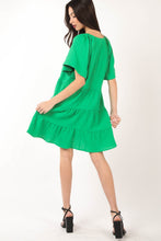 Load image into Gallery viewer, VERY J Texture V-Neck Ruffled Tiered Dress
