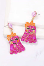 Load image into Gallery viewer, Smiling Ghost Shape Synthetic Pearl Earrings