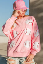 Load image into Gallery viewer, BiBi Sequin Baseball Patches French Terry Sweatshirt