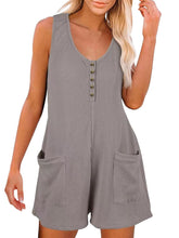 Load image into Gallery viewer, Full Size Pocketed Scoop Neck Sleeveless Romper
