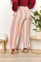 Load image into Gallery viewer, Double Take Striped Smocked Waist Pants with Pockets