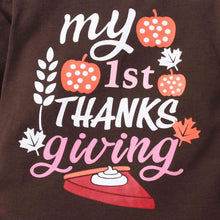 Load image into Gallery viewer, MY 1ST THANKSGIVING Graphic Bodysuit and Pants Set
