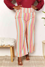 Load image into Gallery viewer, Double Take Striped Smocked Waist Pants with Pockets