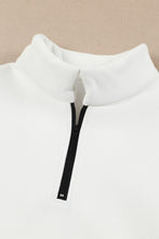 Load image into Gallery viewer, Quarter Zip Dropped Shoulder Sweatshirt

