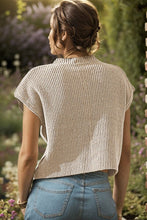 Load image into Gallery viewer, Pocketed V-Neck Cap Sleeve Sweater Vest