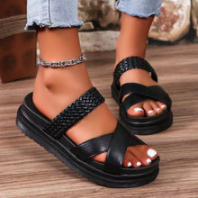 Load image into Gallery viewer, Crisscross Open Toe Platform Sandals
