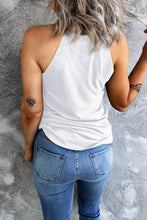 Load image into Gallery viewer, Sequin US Flag Star Grecian Neck Tank
