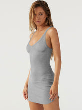 Load image into Gallery viewer, Scoop Neck Wide Strap Mini Dress
