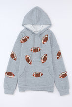 Load image into Gallery viewer, Drawstring Football Long Sleeve Hoodie
