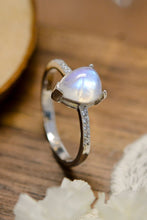 Load image into Gallery viewer, High Quality Natural Moonstone Teardrop Side Stone Ring
