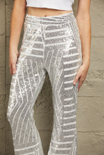 Load image into Gallery viewer, Double Take Sequin High Waist Flared Pants
