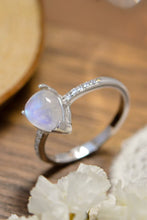 Load image into Gallery viewer, High Quality Natural Moonstone Teardrop Side Stone Ring
