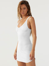 Load image into Gallery viewer, Scoop Neck Wide Strap Mini Dress
