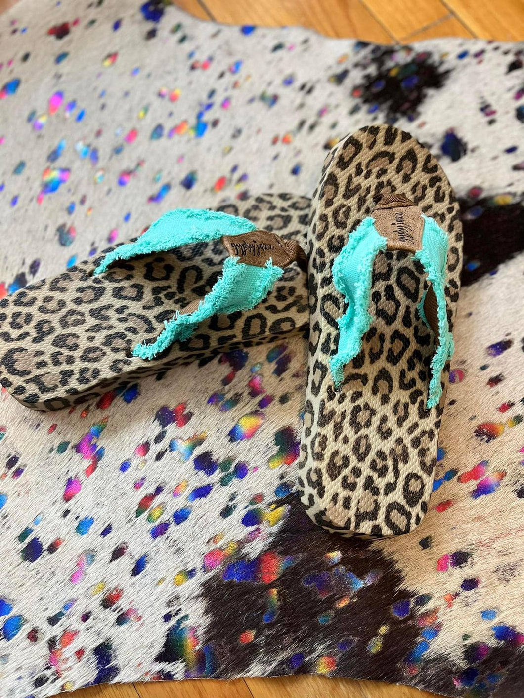 Gypsy Jazz Tallulah Aqua/Leopard Sandals