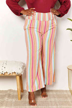 Load image into Gallery viewer, Double Take Striped Smocked Waist Pants with Pockets
