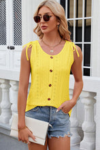 Load image into Gallery viewer, Eyelet Round Neck Wide Strap Tank
