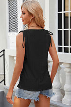 Load image into Gallery viewer, Eyelet Round Neck Wide Strap Tank
