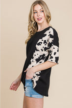 Load image into Gallery viewer, BOMBOM Rodeo Love  Animal Contrast Tee
