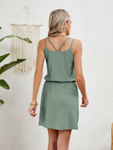 Load image into Gallery viewer, Eyelet Scoop Neck Sleeveless Dress
