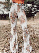 Load image into Gallery viewer, Printed Bodyline Flare Pants
