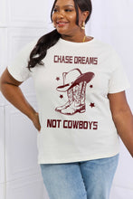 Load image into Gallery viewer, CHASE DREAMS NOT COWBOYS Graphic Cotton Tee
