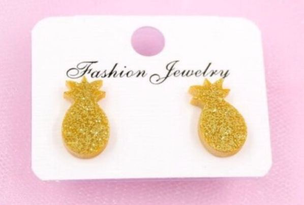 Sparkle Pineapple Earrings