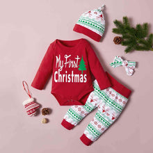 Load image into Gallery viewer, MY FIRST CHRISTMAS Graphic Bodysuit and Pants Set
