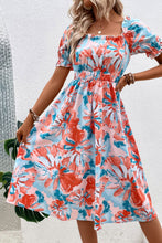 Load image into Gallery viewer, Floral Frill Trim Square Neck Dress
