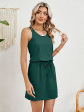 Load image into Gallery viewer, Eyelet Scoop Neck Sleeveless Dress
