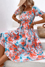 Load image into Gallery viewer, Floral Frill Trim Square Neck Dress

