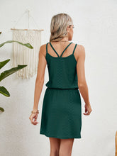 Load image into Gallery viewer, Eyelet Scoop Neck Sleeveless Dress
