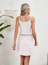 Load image into Gallery viewer, Eyelet Scoop Neck Sleeveless Dress
